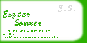 eszter sommer business card